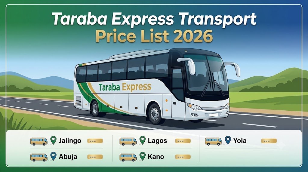 Taraba Express Transport Price List 2026