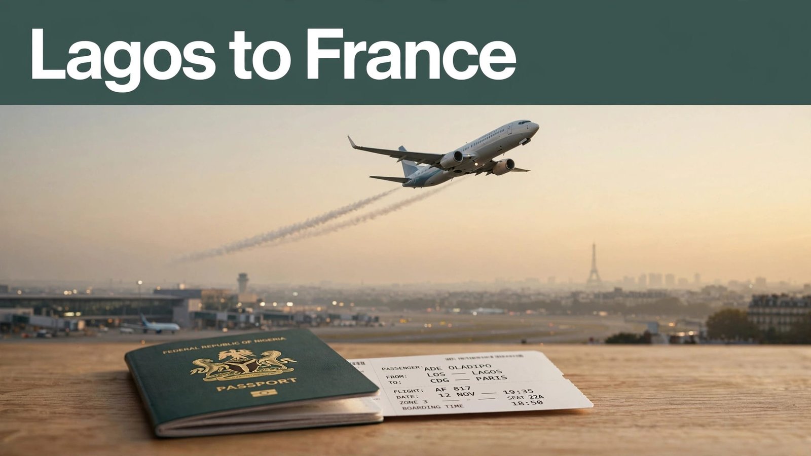 flight from lagos to france